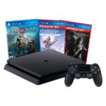 Consola Sony PS4 con 3 juegos: The Last of Us, God of War, Horizon Zero Dawn